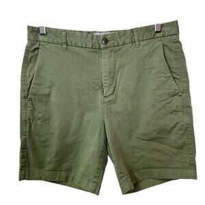 EVERLANE 7" Chino Shorts Women's 32 Green High Waisted Casual Minimalist Capsule